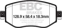 DP42309R Klocki hamulcowe YELLOWSTUFF EBC Brakes Renault Megane Hatch Mk4 Megane Saloon Mk4 Megane Grand Coupe Mk4 Megane Estate Mk4 Grand Tour
