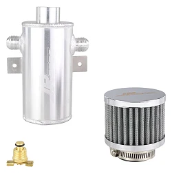 OIL CATCH TANK JRSPEC 0.75L Z 2 BOCZNYMI KRÓĆCAMI AN10 I FILTREM