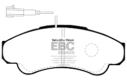 DP1379 Klocki hamulcowe ULTIMAX2 EBC Brakes Citroen COMMERCIAL Jumper Q14 Jumper Q18 Relay Q14 Relay Q18 Fiat COMMERCIAL Peugeot COMMERCIAL Boxer Boxer 1.8 Ton Ducato