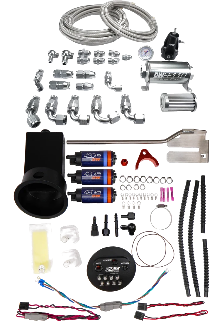 Moduł Surge X2 z pompami DW420 i zestawem PTFE DeatschWerks Nissan Silvia Skyline 1994-2002