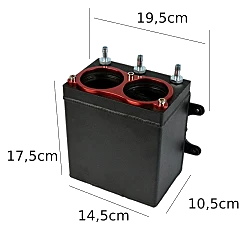 Swirl pot z gniazdem na dwie pompy 2l