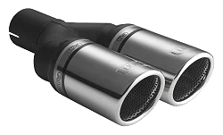Uniwersalna końcówka tłumika okrągła 100mm długość 200mm średnica montażowa 50mm - N2-101RS/50