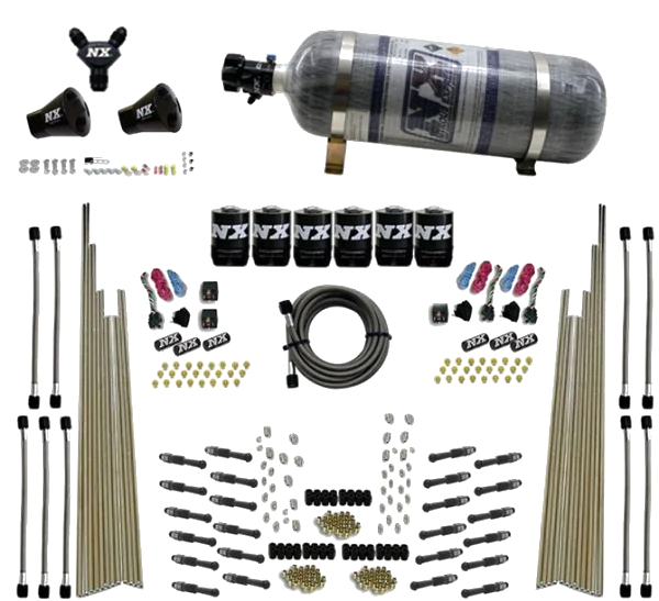 Three Stage 8-Cyl Dry Direct Port Nitrous System 12LB Nitrous Express NX 93206-12