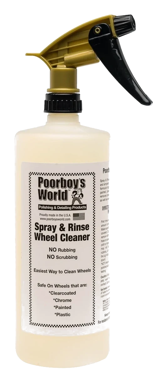 POORBOY'S WORLD Spray & Rinse Wheel Cleaner do czyszczenia mycia felg 946ml