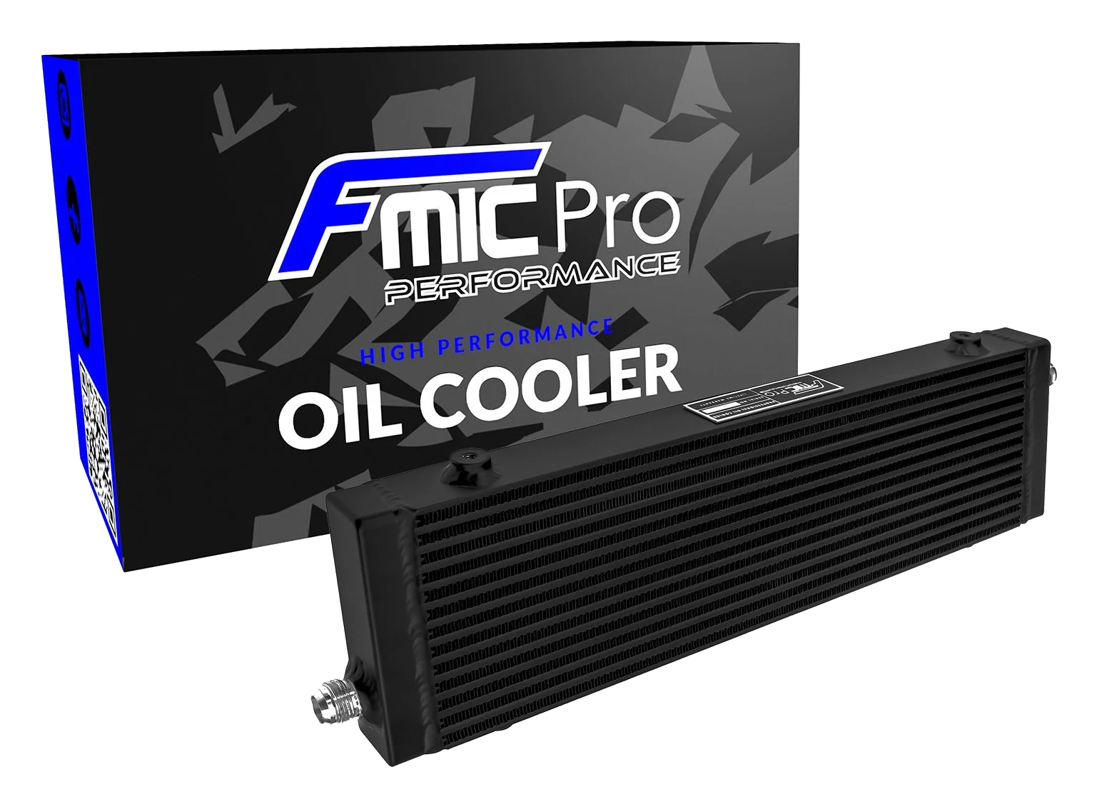 Chłodnica oleju FMIC.Pro 470x140x40 asymetryczne wloty czarna