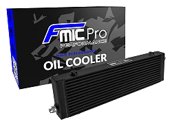 Chłodnica oleju FMIC.Pro 470x140x40 asymetryczne wloty czarna