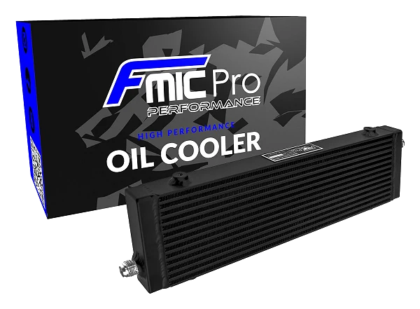 Chłodnica oleju FMIC.Pro 470x140x40 asymetryczne wloty czarna