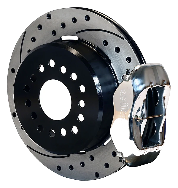 Wilwood 140-9282-DP Forged Dynalite Rear Parking Brake Kit 12.19 Drilled Slotted Polished
