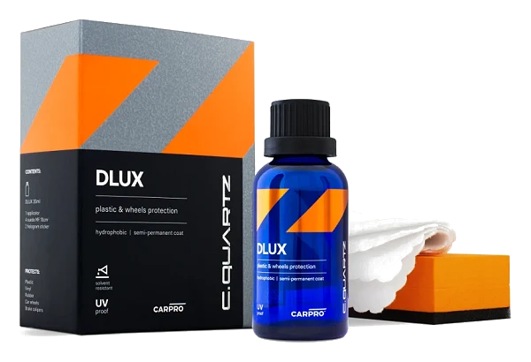 CAR PRO Cquartz DLUX KIT powłoka ceramiczna do zabezpieczania plastików i felg zestaw 30ml
