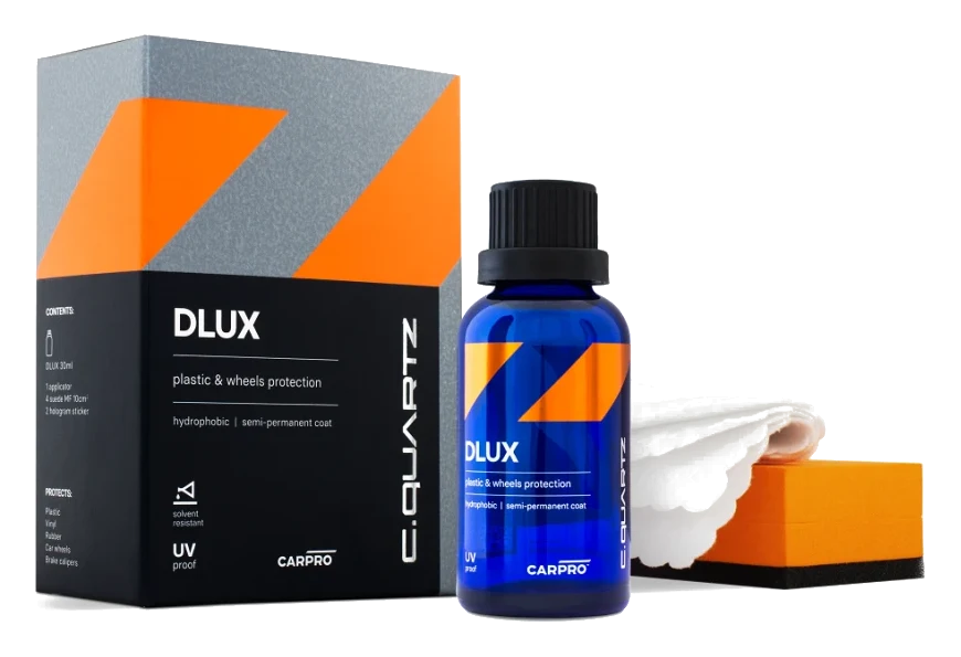 CAR PRO Cquartz DLUX KIT powłoka ceramiczna do zabezpieczania plastików i felg zestaw 30ml