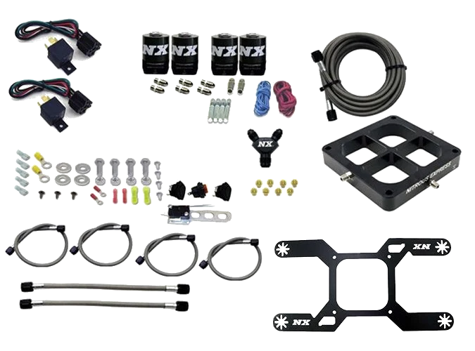 Billet Crossbar Plate System Dry Quad Stage 100-2000HP 4500 Flange without Bottle Nitrous Express NX 66447-00