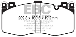 DP42370R Klocki hamulcowe YELLOWSTUFF EBC Brakes BMW M5 F10 M6 F12 M6 F13 X5 M F85 X6 M F86 BMW X5M X6M
