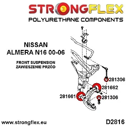 281661B: Tuleja wahacza przedniego przednia Nissan Almera N16