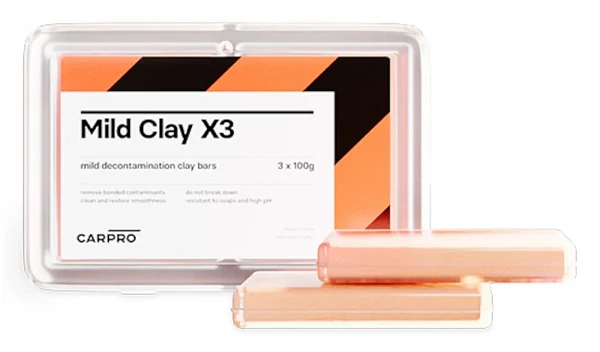 CAR PRO 3Clays mild clay bar SET glinka do regularnej pielęgnacji lakieru 3x100g