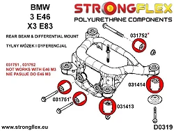 031752A: Tuleja tylnego dyferencjału - tylna E46 SPORT BMW e46