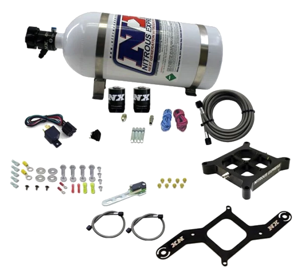 4150 Billet Crossbar Plate System Single Stage 50-300Hp with 10Lb Bottle Nitrous Express NX 63040-10