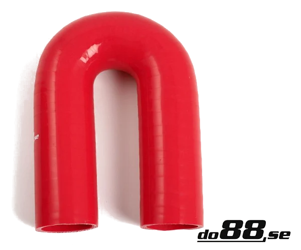 Wąż silikonowy czerwony 180 stopni 1,75" (45mm)