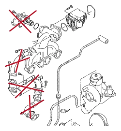 Zestaw zaślepek do usunięcia układu EGR VW/Audi/Skoda 1.9/2.0 TDI/ BEW/BHW/BKE/BRB
