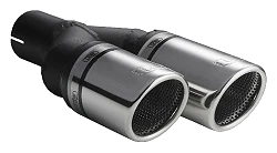 Uniwersalna końcówka tłumika okrągła 90mm długość 225/205mm średnica montażowa 50mm - N2-90RSL/50