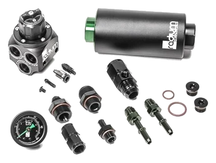 Fuel Pressure Regulator and Fuel Filter for BMW E46 01-06 Stainless Radium Engineering