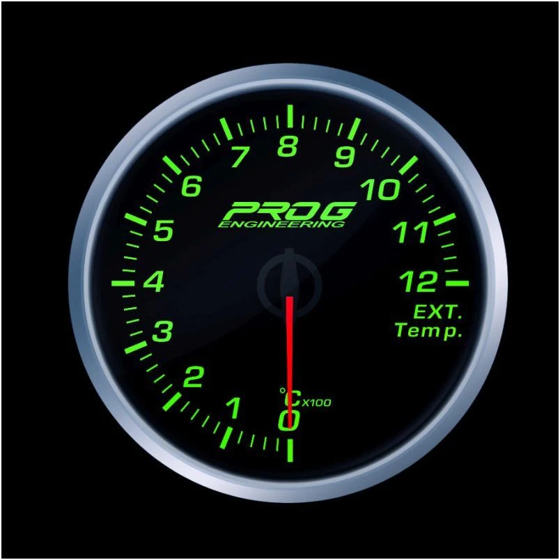 Wskaźnik Pro G Race Series 2 RS, temperatury spalin EGT °C GREEN 60mm