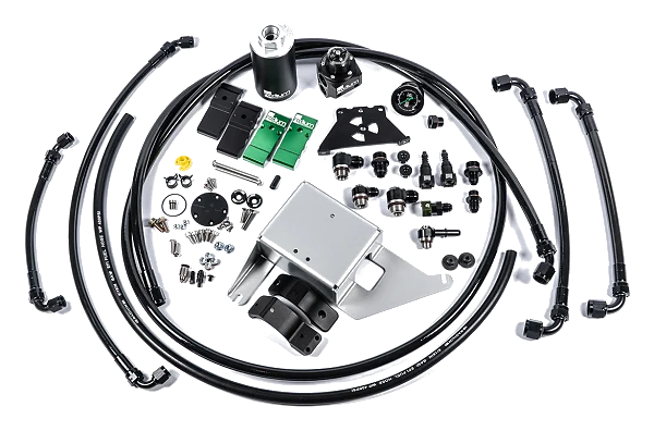 Fuel Hanger Plumbing Kit Stainless Filter Radium Engineering for Ford Mustang 2015-2017