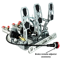 Pedalbox Kit Car Mocowany do Podłogi z Podparciem Stopy RacingPedalBoxes - Szary