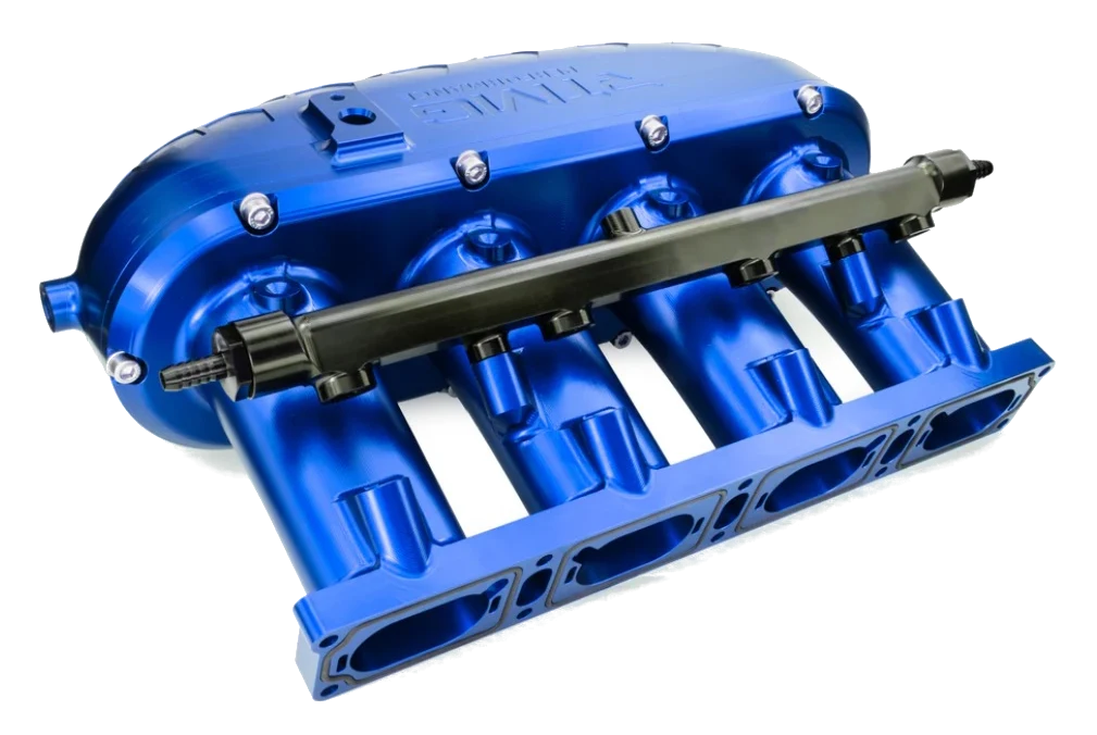 Billet Aluminum Intake Manifold V2 without Flap Delete Kit with Fual Rail RTMG Performance for 1.8 2.0 TSI TFSI EA888 Gen 3 Blue