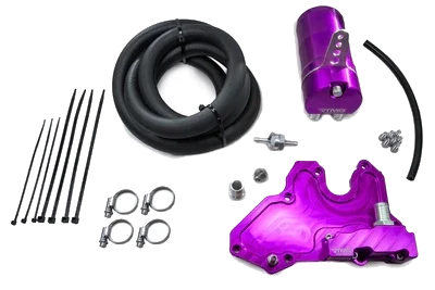 Oil Catch Can Kit Large Purple 17 mm RTMG Performance for 1.8 / 2.0 TSI EA888.3