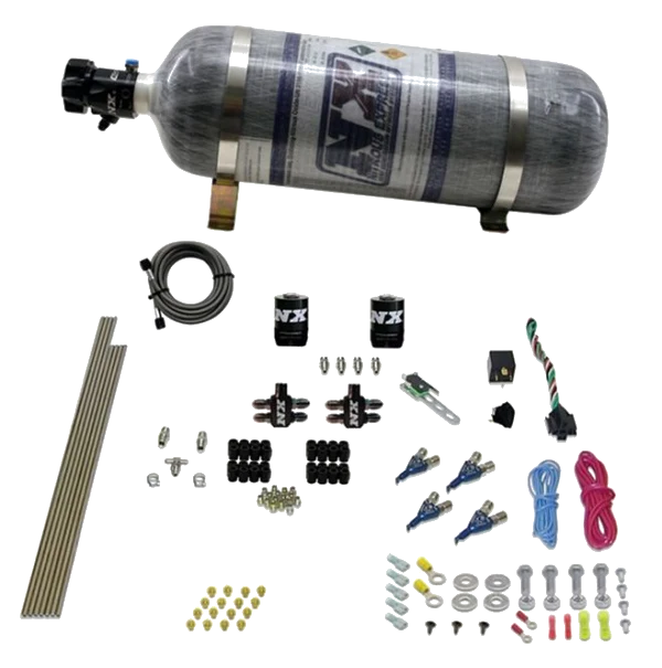 4-Cyl Direct Port Nitrous System EFI Gasoline (100-150-250Hp) 12LB Nitrous Express NX 80004EFI-12