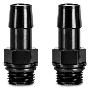 Nyple do oil catch tank'a Mishimoto M16x1.5 1/2" Aluminiowe Czarne 2-pak