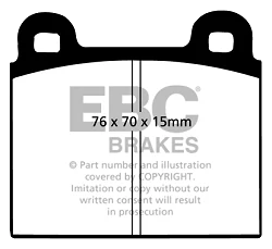 DP8103RPX Sportowe klocki hamulcowe RP-X Racing EBC Brakes Alfa Romeo 1750 GTV 2000 GTV Berlina 1750 Berlina 2000 Montreal Spider BITTER CD BMW 1800 2000C 2000CS DINO 246 308 Ferrari 208 246