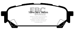 DP51687NDX Klocki hamulcowe BLUESTUFF NDX EBC Brakes Subaru Impreza Impreza Outback Impreza RS Impreza TS