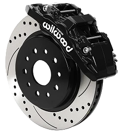 Wilwood 140-17275-D AERO6-DM Direct-Mount Truck Front Brake Kit 13.38 Drilled Black for Jeep