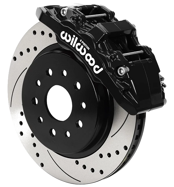 Wilwood 140-17275-D AERO6-DM Direct-Mount Truck Front Brake Kit 13.38 Drilled Black for Jeep