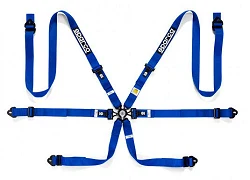 Pasy bezpieczeństwa Sparco 2" 6 punktowe FIA 8853-2016 Niebieskie - 04834HPD.B