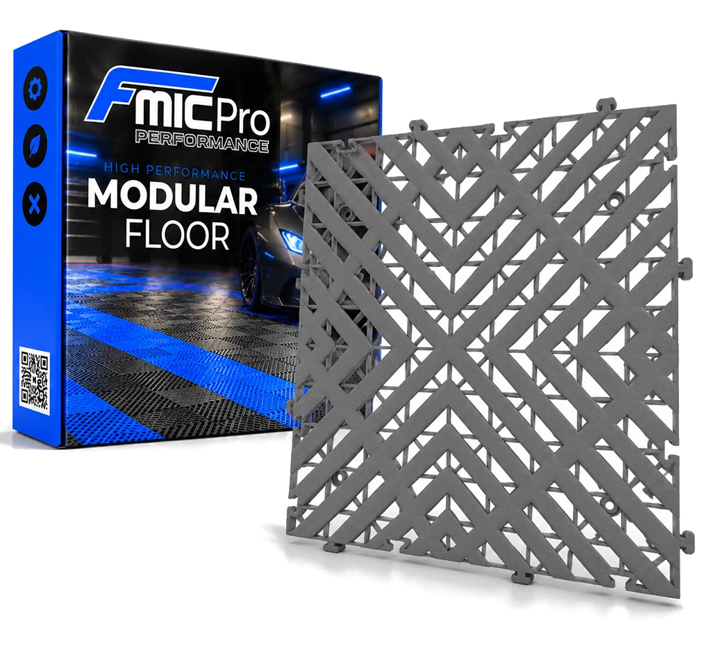 Podłoga modułowa panelowa FMIC.Pro do garażu warsztatu 40x40cm 30mm Szary
