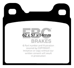 DP21043 Klocki hamulcowe GREENSTUFF EBC Brakes Volvo 740 760 780 850 940 960 Volvo 740 760 960 94