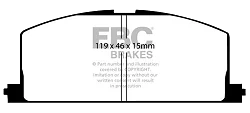 DP3453C Klocki hamulcowe REDSTUFF EBC Brakes Toyota Camry Celica Corolla Corolla GTS MR2 Paseo Tercel