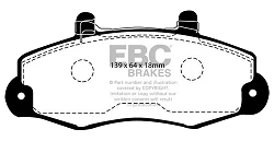 DP918/2 Klocki hamulcowe ULTIMAX2 EBC Brakes Ford COMMERCIAL Transit 2nd Gen 100 Transit 2nd Gen 120 Transit 2nd Gen 80 - DP918/2