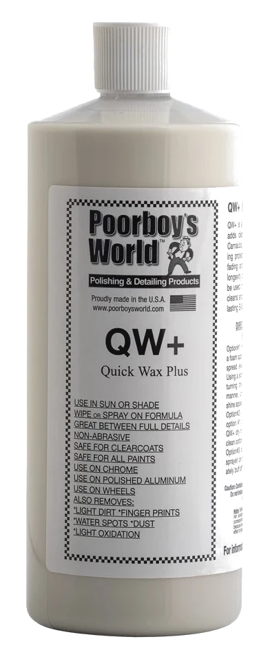 POORBOY'S WORLD Quick Wax Plus QW+ wosk i quick detailer blask i ochrona lakieru 946 ml