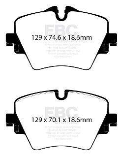 DP52245NDX Klocki hamulcowe BLUESTUFF NDX EBC Brakes BMW 1 Series F40 2 Series F45 F46 G42 3 Series G20 G21 4 Series G22 G23 G24 5 Series G30 G31 X1 F48 X2 F39 X3 G01 X4 G02 Z4 G29 Mini Club