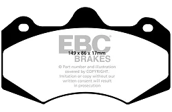 DP8042.17SR11 Sportowe klocki hamulcowe Sintered SR11™ EBC Brakes GINETTA F400 G60 Lotus Emira Evora MORGAN Plus 8 Aero 8 Aero Coupe Aeromax Aero Supersports VAUXHALL VXR8 VXR8 GTS Lotus Emi