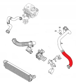 Przewód silikonowy intercoolera FMIC.EU OPEL MOVANO B RENAULT MASTER III 2.3D 8200730576