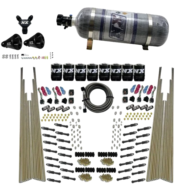 Four Stage 8-Cyl Dry Direct Port Nitrous System 12LB Nitrous Express NX 93306-12