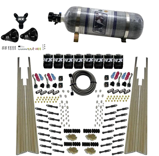 Four Stage 8-Cyl Dry Direct Port Nitrous System 12LB Nitrous Express NX 93306-12