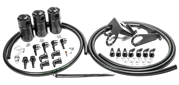 Triple Catch Can Kit Fluid Lock Radium Engineering for Chevrolet Corvette LT1 2014-2019