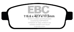 DPX2066 Klocki hamulcowe ULTIMAX2 EBC Brakes Chevrolet Cruze J300 Orlando Trax Volt Opel Ampera Astra J Astra GTC J Cascada GTC J Mokka Mokka X Zafira Tourer VAUXHALL Ampera Astra J Astra GT