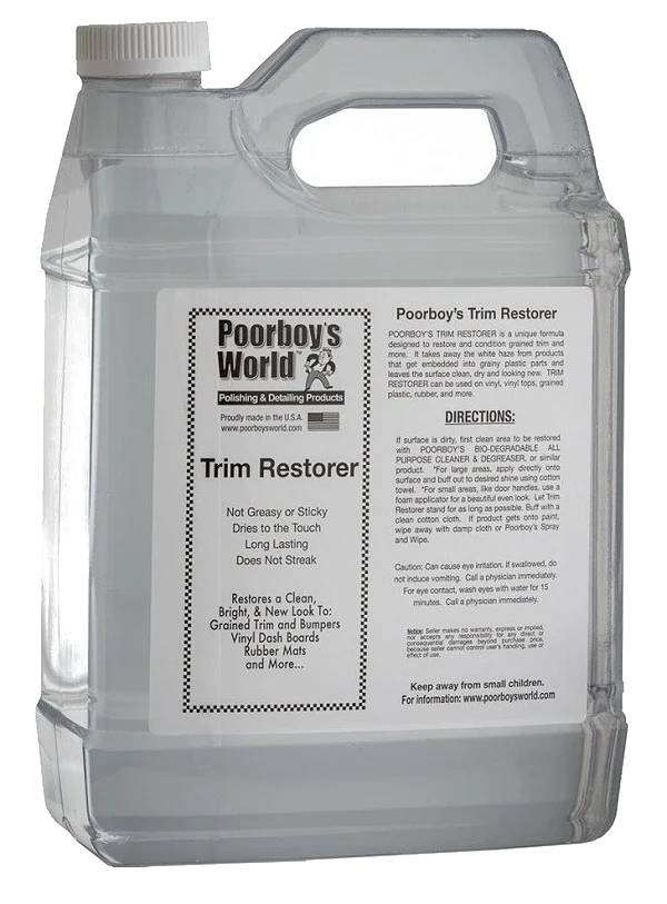 POORBOY'S WORLD Trim Restorer dressing do plastiku winylu gumy satynowe wykończenie 3,78l