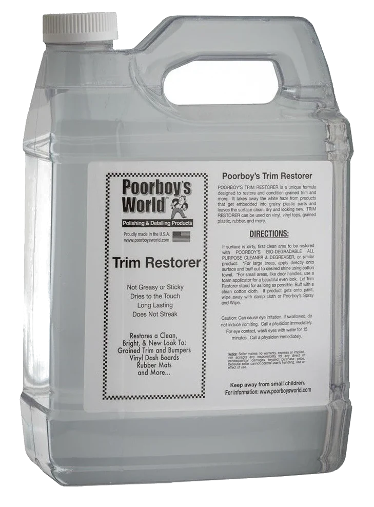 POORBOY'S WORLD Trim Restorer dressing do plastiku winylu gumy satynowe wykończenie 3,78l